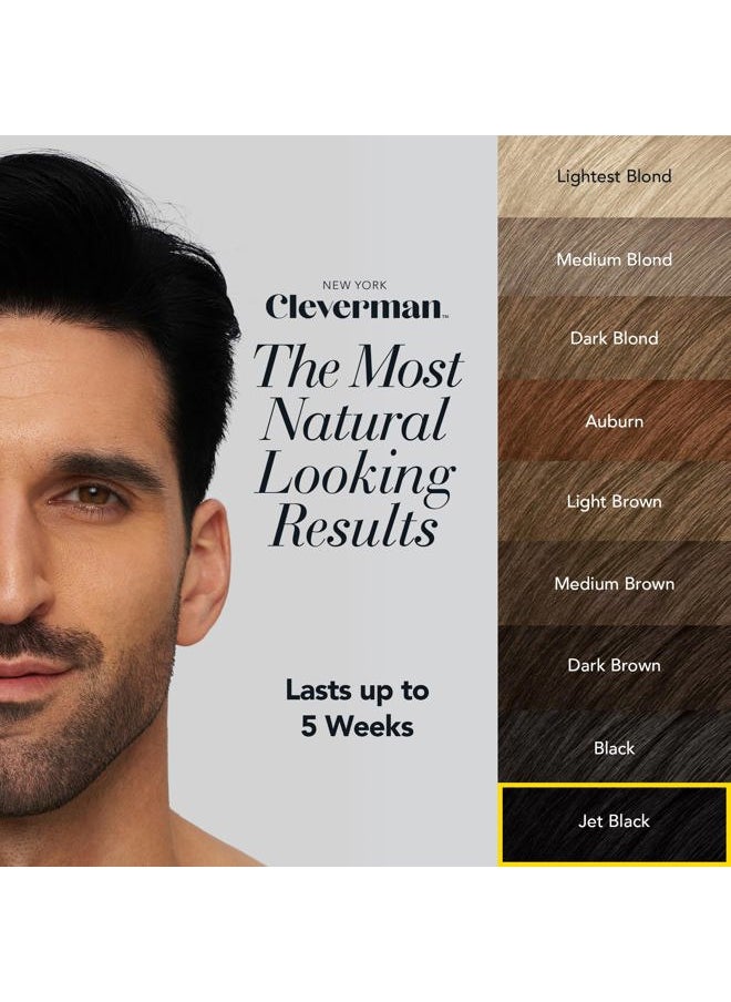Jet Black Hair & Beard Dye for Men, All-in-One Reusable Kit - Permanent, Ammonia-Free, Professional-Quality and Natural-Looking Gray Coverage for Hair, Beard & Mustache