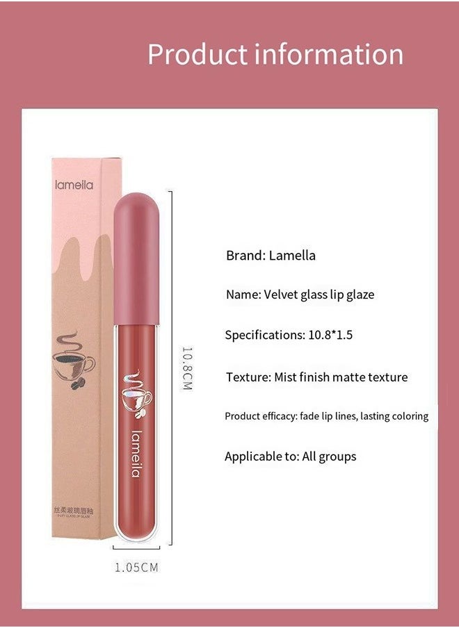 Nude Matte Lipstick,Matte Lip Gloss,Velvet Lipstick Matte Lip Stain,Long Lasting Waterproof Lip Gloss Lipstick for Women Makeup（#1041-1）