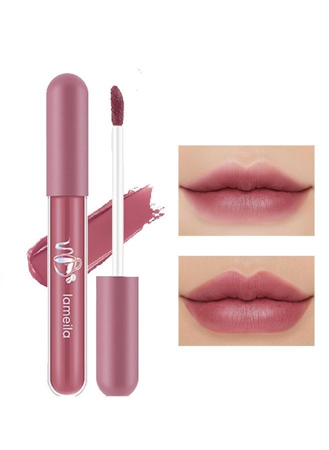 Nude Matte Lipstick,Matte Lip Gloss,Velvet Lipstick Matte Lip Stain,Long Lasting Waterproof Lip Gloss Lipstick for Women Makeup（#1041-1）
