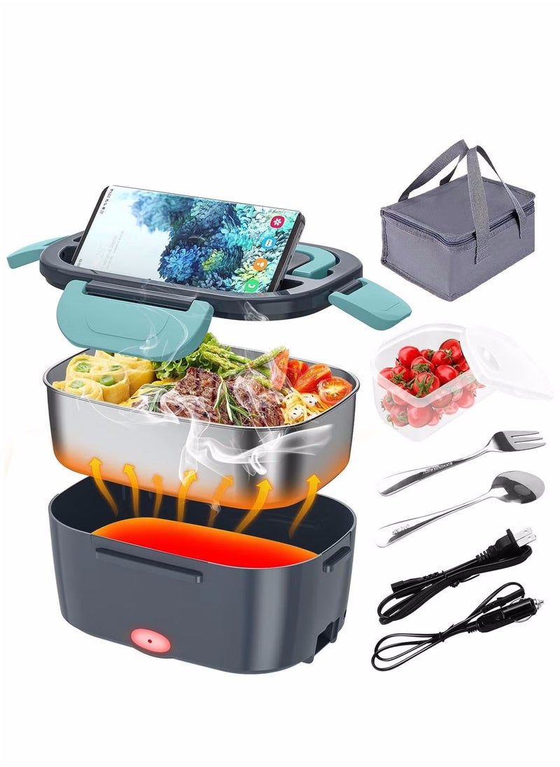 Electric Lunch Box Food Warmer Heater Removable Stainless Steel Container Portable Microwave for Car Truck Office Home Camping Picnic