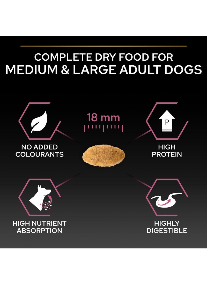 Sensitive Skin Medium and Large Senior 7+, Dry Dog Food with Salmon 3kg
