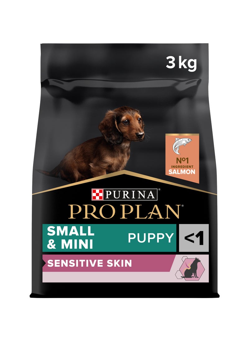 Small and Mini Puppy Sensitive Skin, Dry Dog Food with Salmon 3kg