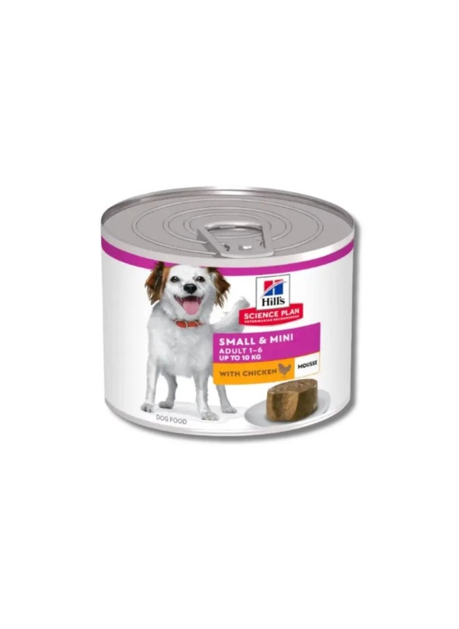 HILL'S SCIENCE PLAN SMALL & MINI ADULT DOG FOOD MOUSSE WITH CHICKEN 12X200G