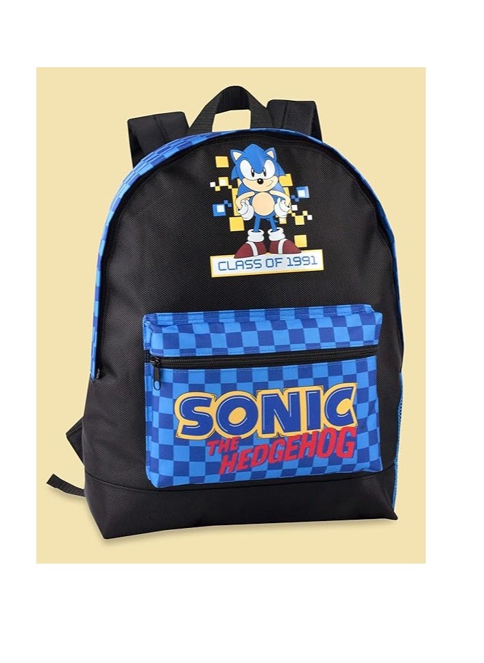 Sonic The Hedgehog Backpack Boys Girls | Retro Gamer Gift Kids School Bag Rucksack | Childrens Gaming Merchandise Gift