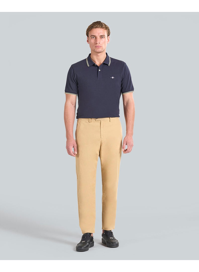 Regular Fit Tapered Canvas Chinos