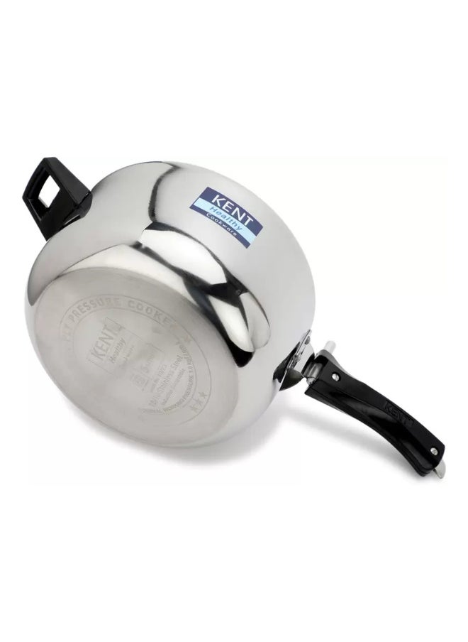 5 LitersLiters KENT Triply Stainless Steel Inner-Lid Pressure Cooker – 5L | Durable, Induction & Gas Compatible | Rust-Resistant | Fast & Safe Family Cooking Silver