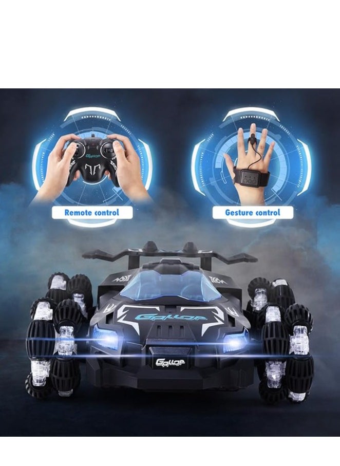 Remote Control Car,Drift High Speed Off Road RC Stunt Truck,4WD RC Car with 360° Rotating,2.4Ghz RC Crawler with Light & Sound Spray,Birthday Gift for 6 7 8 9 10 11 Year olds Kids Boys Girls