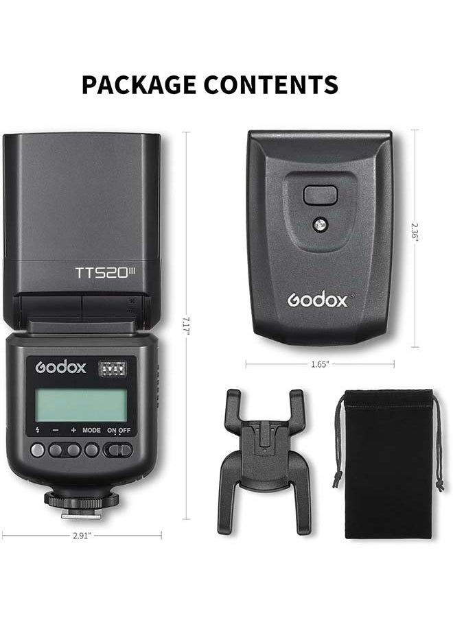 GODOX TT520 III Camera Flash Universal Speedlite with RT Wireless Trigger Transmitter for Sony Canon Nikon Pentax Olympus Fuji Panasonic DSLR Cameras with Hot Shoe