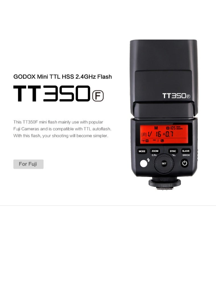 Godox TT350F Speedlite Camera Flash for Fujifilm 2.4G Wireless X System