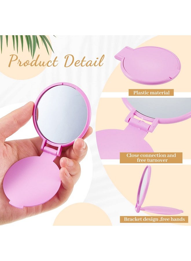 Juexica 180 Pcs Compact Mirror Bulk Round Mini Folding Mirror Portable Pocket Mirror Makeup Small Mirror Vintage Travel for Cosmetic Purse Bag Women Daily Use (10 Colors)