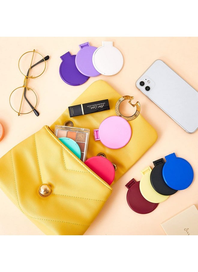 Juexica 180 Pcs Compact Mirror Bulk Round Mini Folding Mirror Portable Pocket Mirror Makeup Small Mirror Vintage Travel for Cosmetic Purse Bag Women Daily Use (10 Colors)