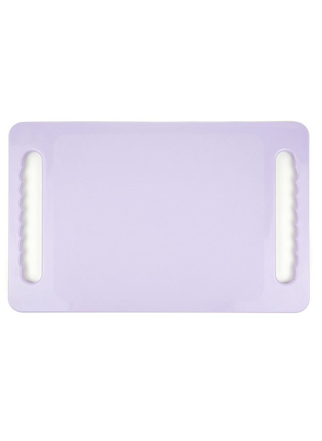 Large Hand Mirror with Double Handle - Rectangular Hand Held Mirror with Handle - Hair Salon Equipment Hairstylist and Barber Accessories (Lavender Purple)