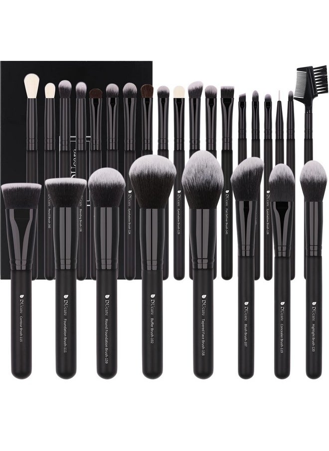 DUcare Professional Makeup Brushes Set 27Pcs Makeup Brush Set Premium Synthetic Kabuki Foundation Blending Face Powder Blush Concealers Eye Shadows Brushes