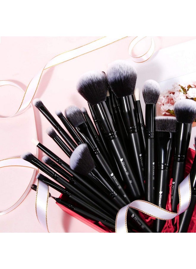 DUcare Professional Makeup Brushes Set 27Pcs Makeup Brush Set Premium Synthetic Kabuki Foundation Blending Face Powder Blush Concealers Eye Shadows Brushes