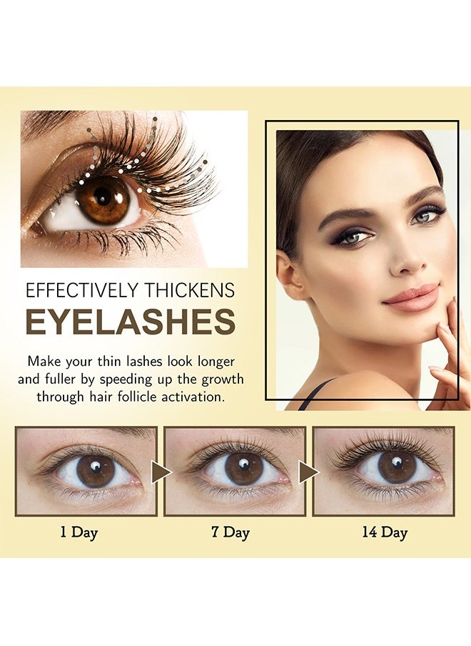 Lash & Brow Intense Regeneration Serum，Eyelashes Enhancer Liquid, Organic Castor Oil with Brush, Advanced Formula for Longer Fuller Thicker Eyelashes and Eyebrows, Perfect for Natural Growth Boost, 20ML
