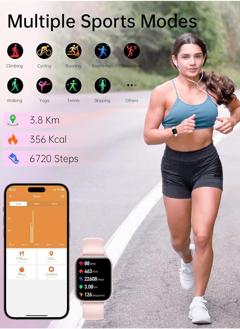 Men/Women Bluetooth Smartwatch, 1.83-Inch High Definition Large Screen Full Screen Touch, Ultra Thin Body, 100+ Sports Modes, Wireless Answering/Making Calls, Multi Dimensional Health Monitoring, Smart Bracelet RT i128