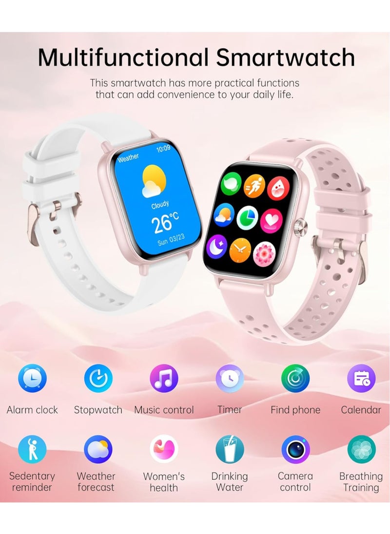 Men/Women Bluetooth Smartwatch, 1.83-Inch High Definition Large Screen Full Screen Touch, Ultra Thin Body, 100+ Sports Modes, Wireless Answering/Making Calls, Multi Dimensional Health Monitoring, Smart Bracelet RT i128
