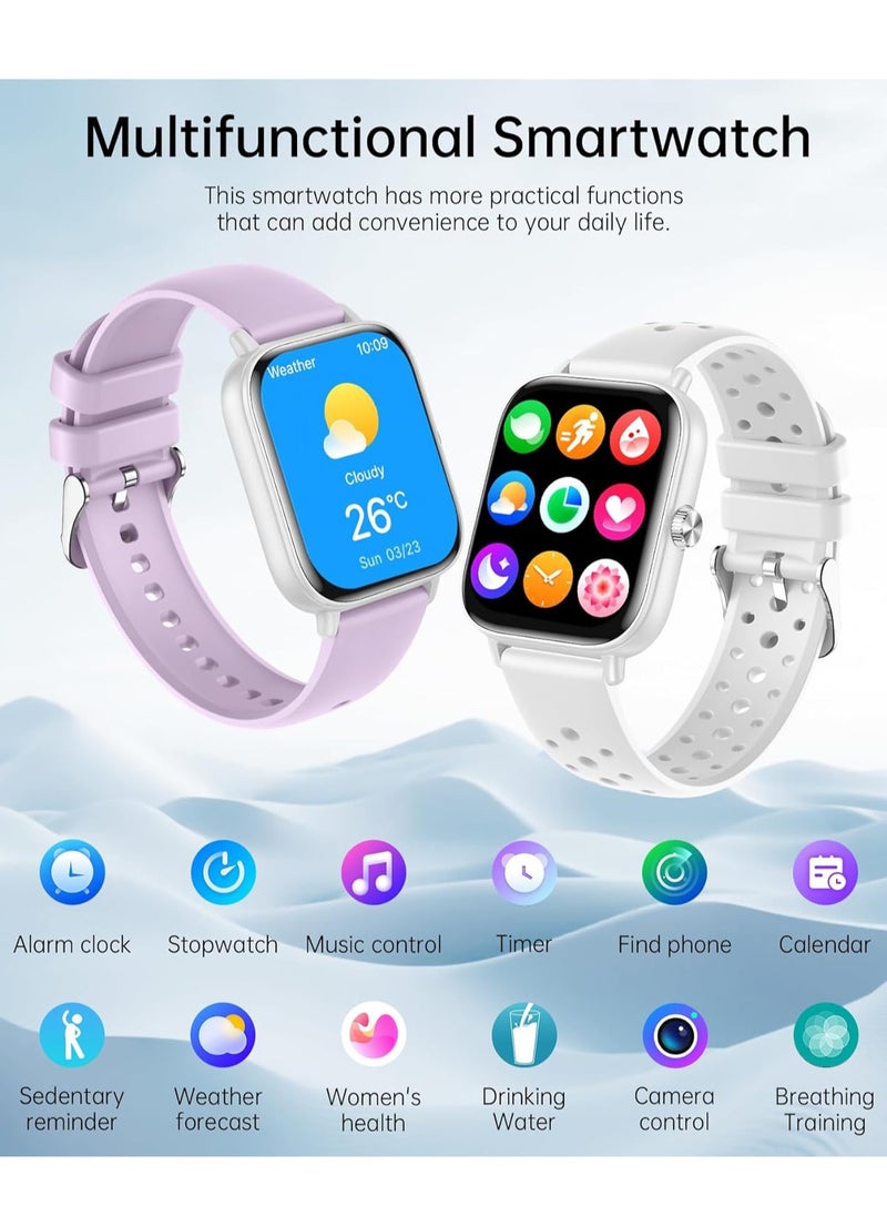Men/Women Bluetooth Smartwatch, 1.83-Inch High Definition Large Screen Full Screen Touch, Ultra Thin Body, 100+ Sports Modes, Wireless Answering/Making Calls, Multi Dimensional Health Monitoring, Smart Bracelet RT i128