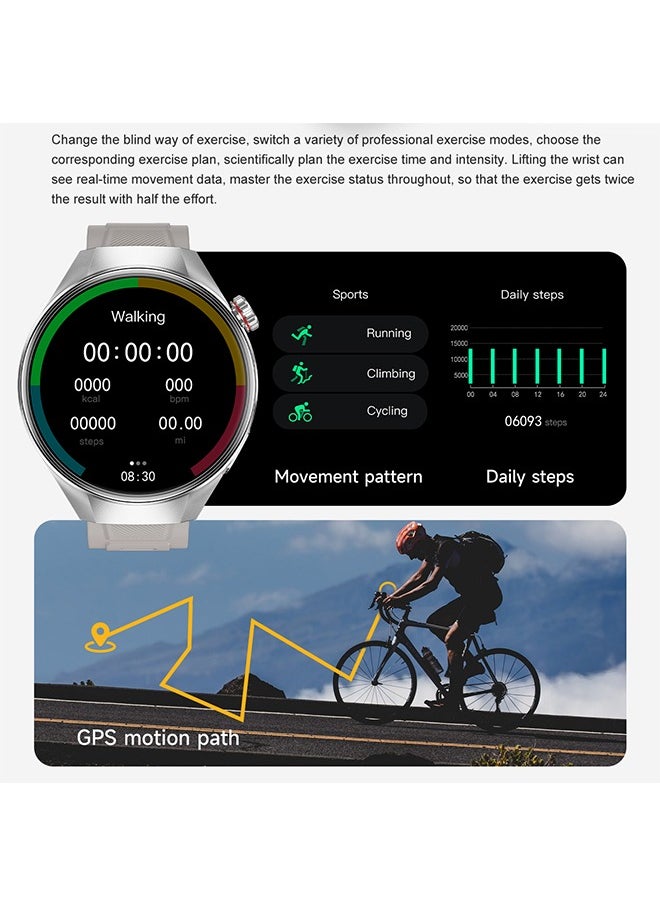 Men's Bluetooth Smartwatch, 1.75-Inch Full-Screen Touch, Bluetooth To Answer/Make Calls, Exercise And Sleep Monitoring, Message Notification Display, Universal Smart Bracelet For Android And IOS Systems, G5 Plus
