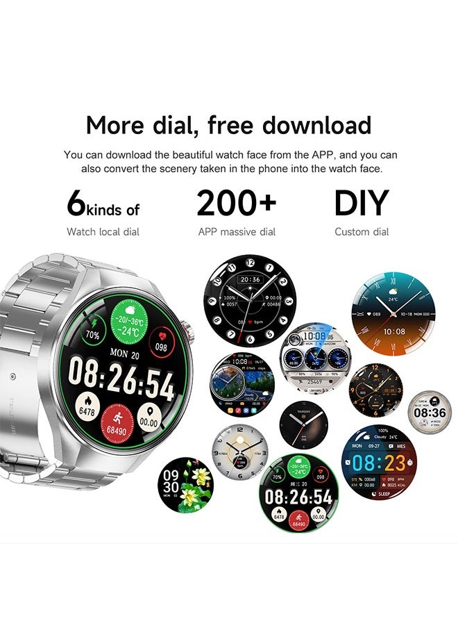 Men's Bluetooth Smartwatch, 1.75-Inch Full-Screen Touch, Bluetooth To Answer/Make Calls, Exercise And Sleep Monitoring, Message Notification Display, Universal Smart Bracelet For Android And IOS Systems, G5 Plus