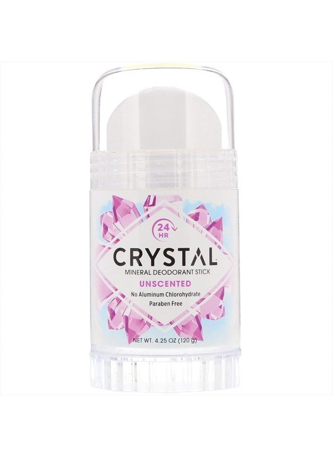 Crystal Mineral Deodorant Stick, Unscented 4.25 oz