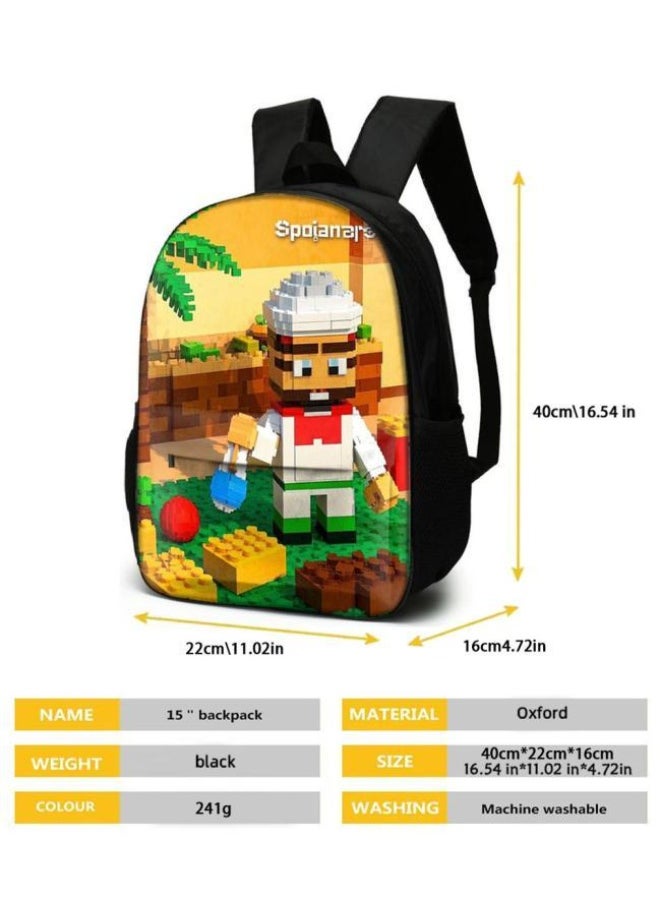 The latest universal cartoon new three-piece schoolbag (for students, teenagers, children)