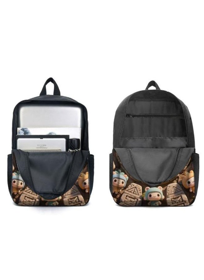 [Super new special offer] Cartoon theme bag three-piece set | double-shoulder + hand-held + storage pen bag | gift self-use good-looking - 1104