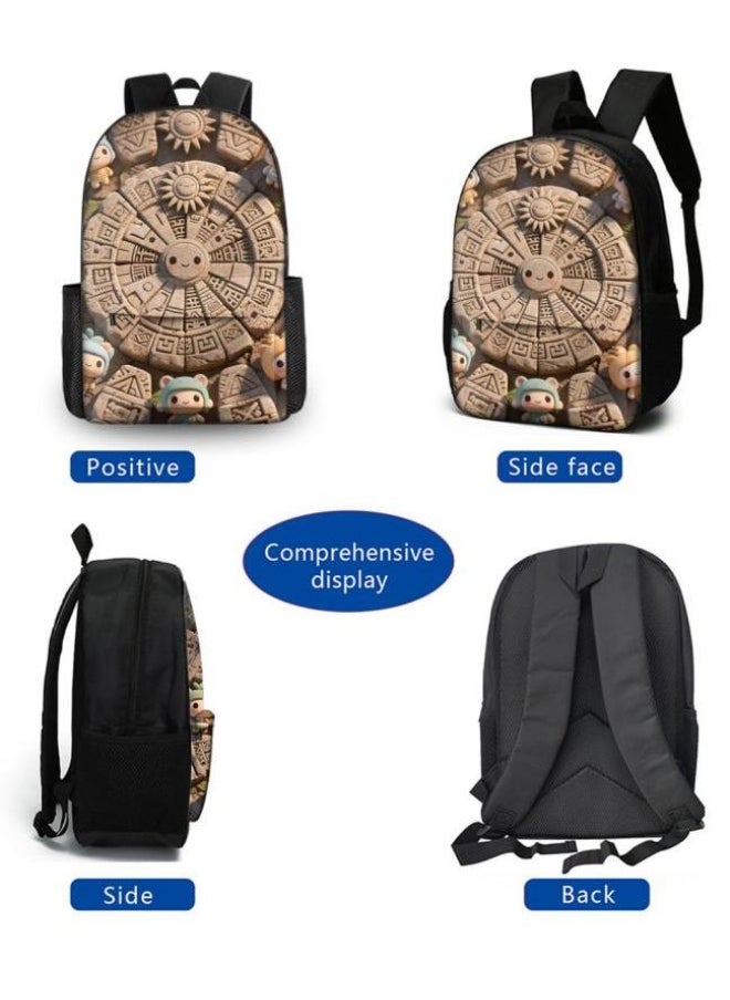 [Super new special offer] Cartoon theme bag three-piece set | double-shoulder + hand-held + storage pen bag | gift self-use good-looking - 1104