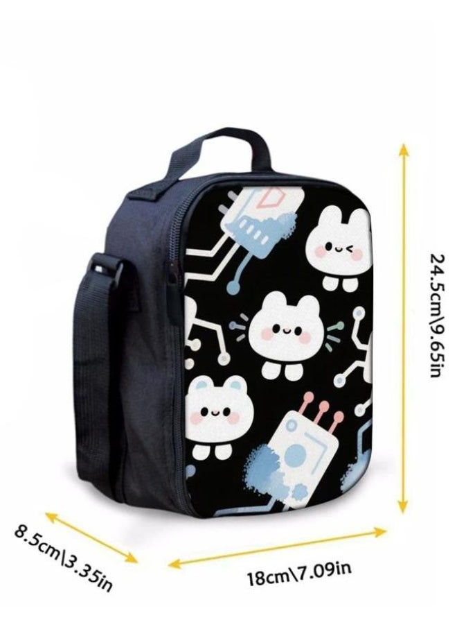 [Super new special offer] Cartoon theme bag three-piece set | double-shoulder + hand-held + storage pen bag | gift self-use good-looking - 1134