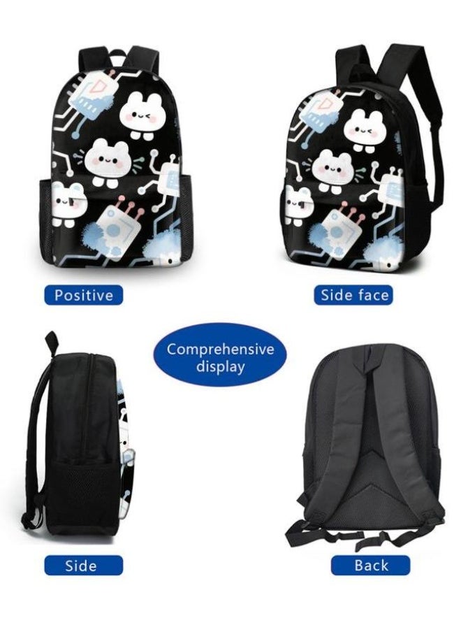 [Super new special offer] Cartoon theme bag three-piece set | double-shoulder + hand-held + storage pen bag | gift self-use good-looking - 1134