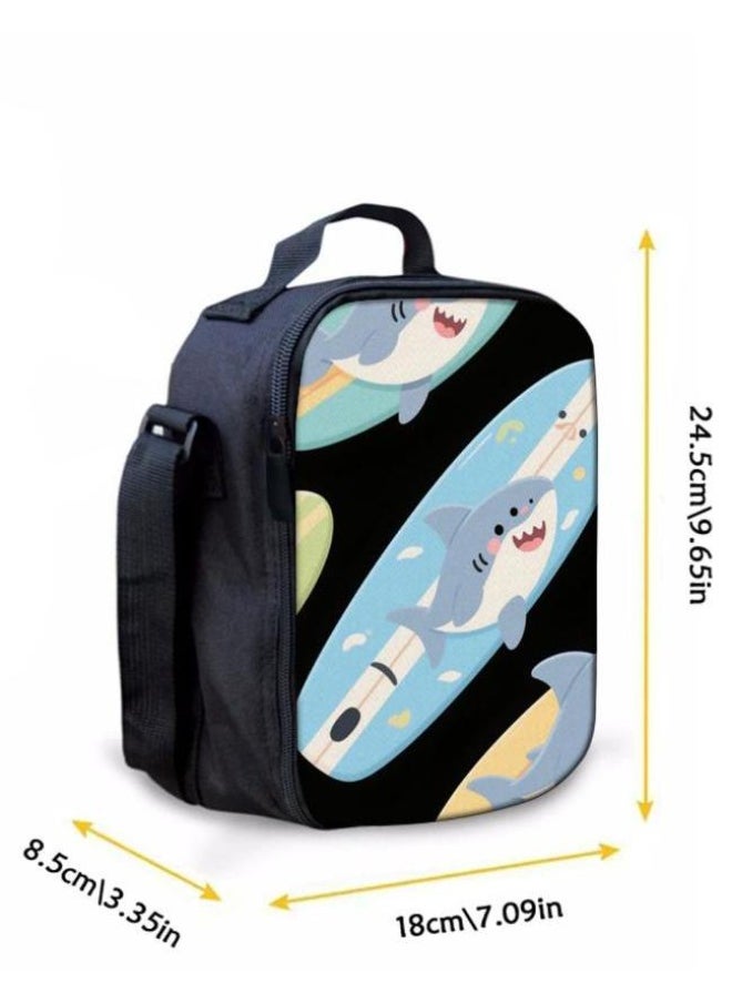 Cute cartoon print, three-piece practical bag combination (available for students, children, friends on outings, mountain climbing, etc.) - 812