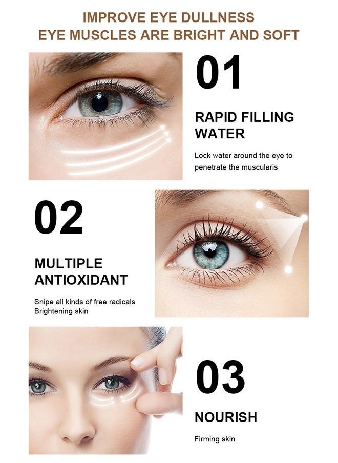 5% Caffeine Eye Cream, Under Eye Cream for Dark Circles and Puffiness, Anti Wrinkle Cream Moisturizer for Wrinkles Reduces Wrinkles, Under-Eye Bags, Dark Circles, Eye Lift Treatment（30ml）