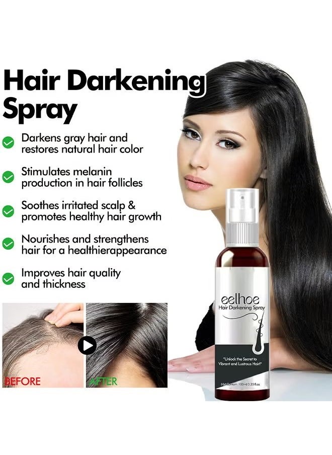 Hair Darkening Spray, Formen Darkenal Anti Greying Hair Serum, 2% Greyverse, Melanin Synthesis, Naturally Pigmented, Hair Black, Thinning And Shiny, No Synthetic Colours 100ML