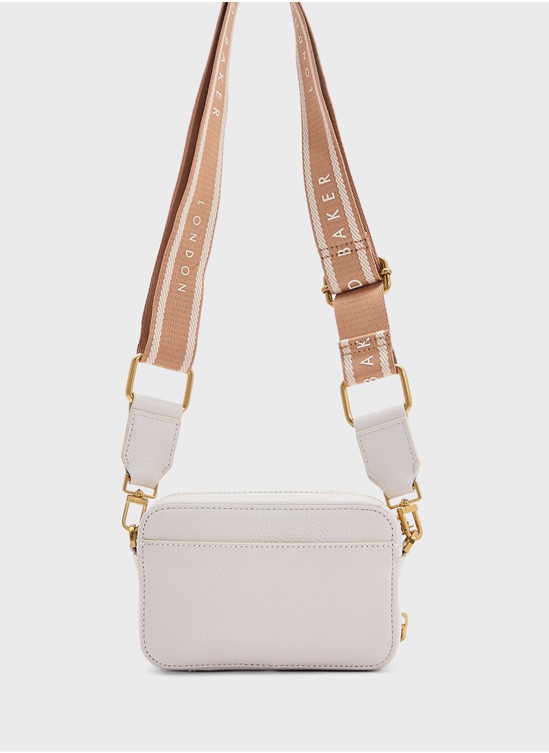 BARIA Mini Webbing Faux Raffia Camera Bag