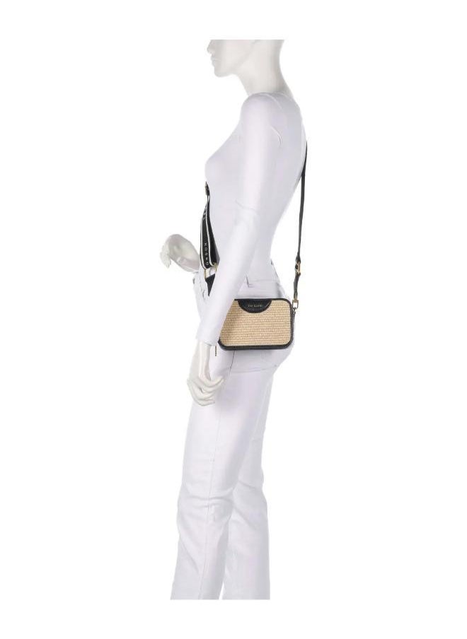 BARIA Mini Webbing Faux Raffia Camera Bag