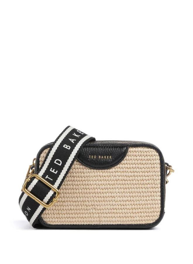 BARIA Mini Webbing Faux Raffia Camera Bag