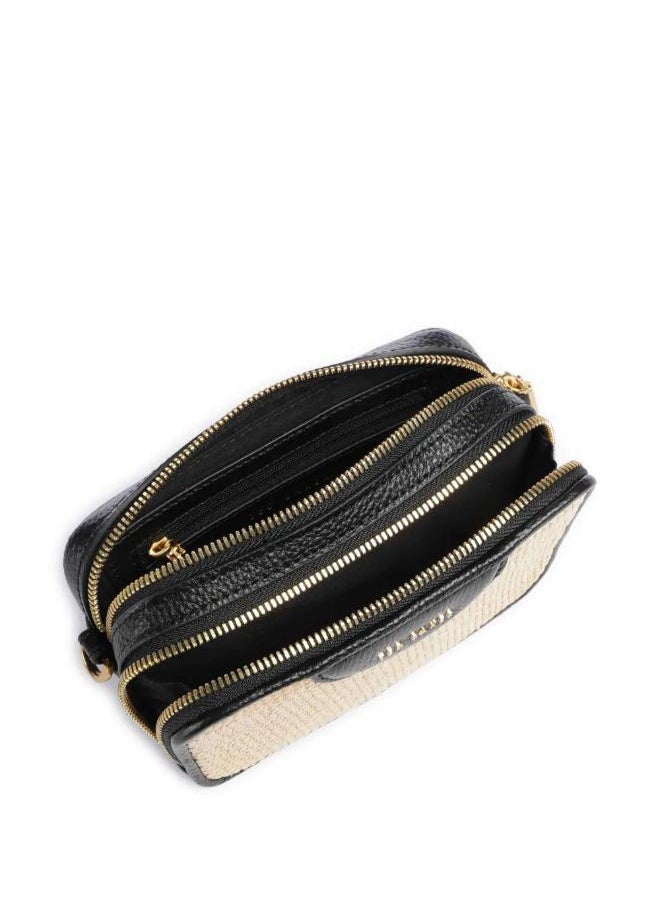 BARIA Mini Webbing Faux Raffia Camera Bag