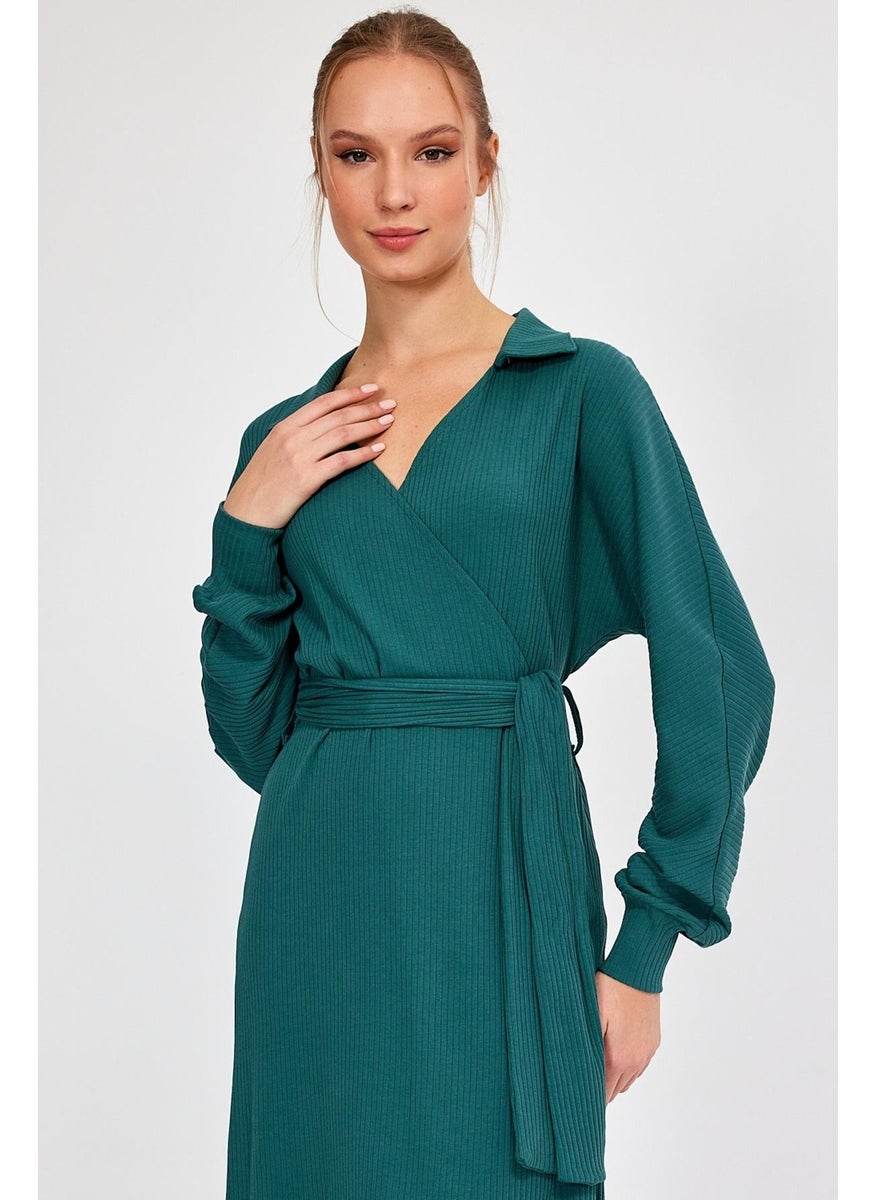 Shirt Collar Double Breasted Dress (B23-006 00)