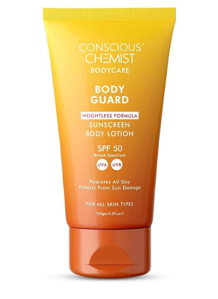 Sunscreen SPF 50 | 150g | Sunscreen for Oily Skin, Instant Cooling, De-tan SPF Body Lotion, Niacinamide with Ceramides & Betaine, UVA/UVB Protection, Reduces Dark Spots, All Skin Types