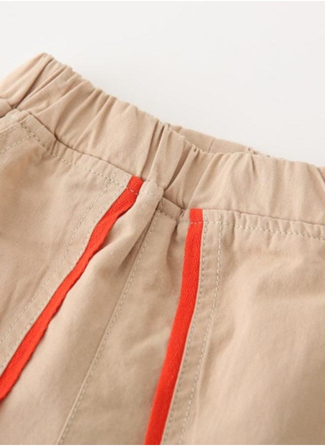 Brown Regular Fit Mid Rise Solid Shorts