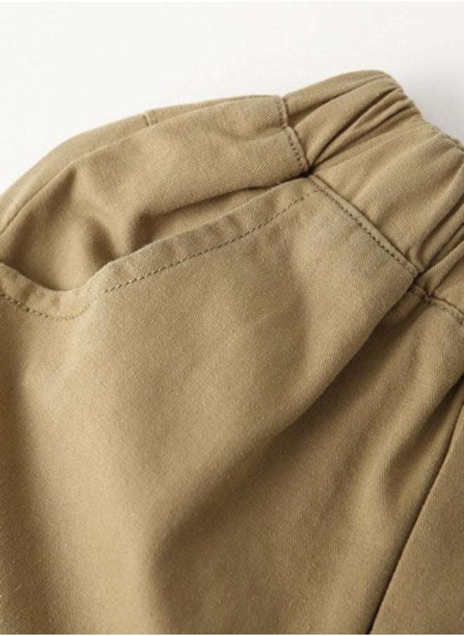 Brown Regular Fit Mid Rise Applique Shorts
