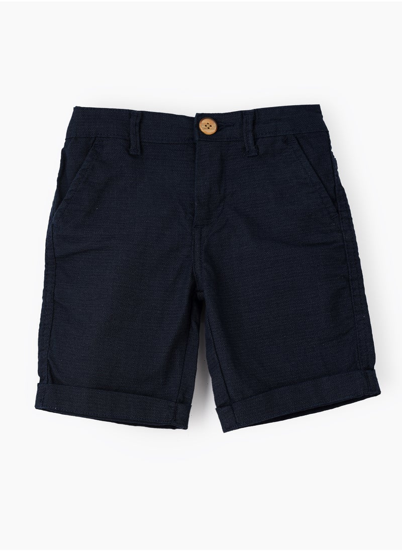 Boys Woven Cotton Formal Shorts