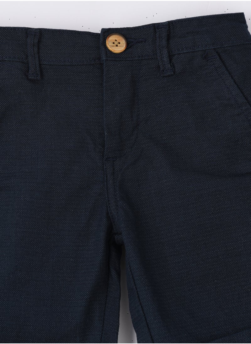 Boys Woven Cotton Formal Shorts