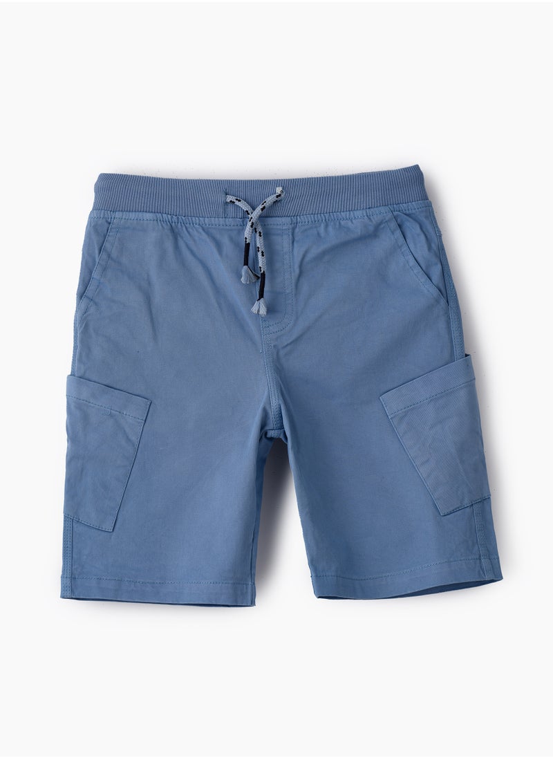 Boys Woven Cotton Cargo Shorts