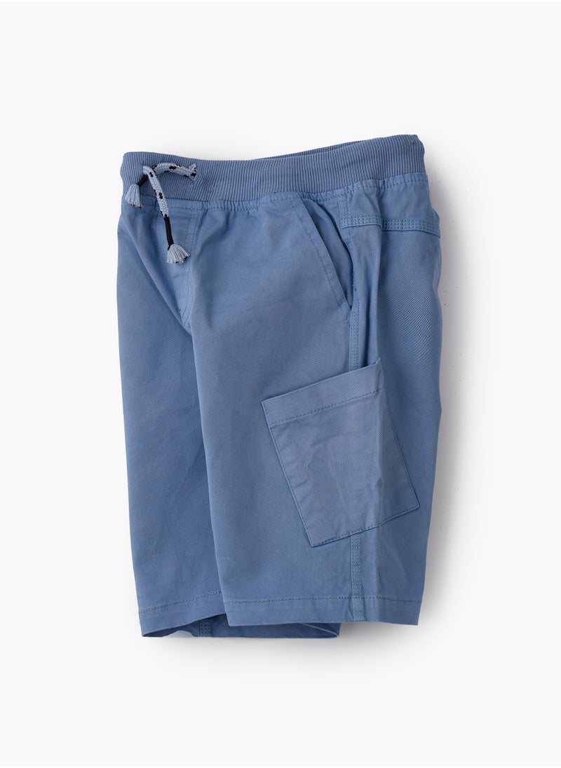 Boys Woven Cotton Cargo Shorts