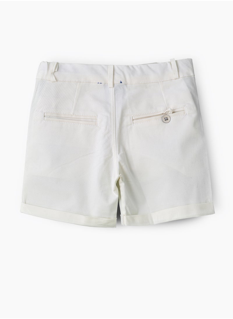 Boys Woven Cotton Formal Shorts