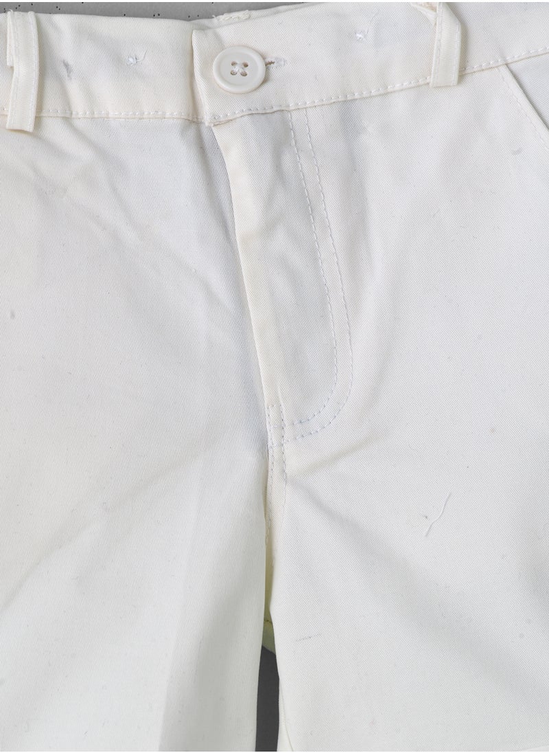 Boys Woven Cotton Formal Shorts