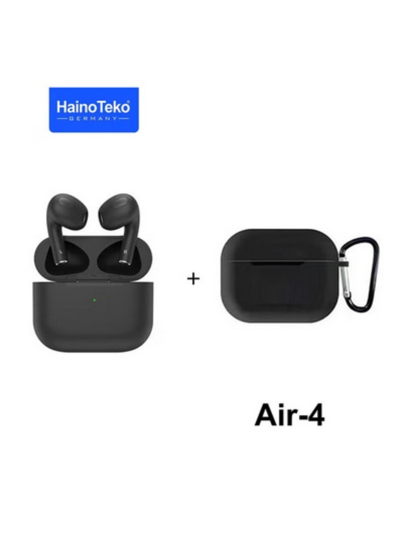Air 4 Wireless Bluetooth Earbuds – High Bass Stereo Sound, Touch Control, Noise Isolation, Long Battery Life – Compatible with iPhone, Android, Tablets & More