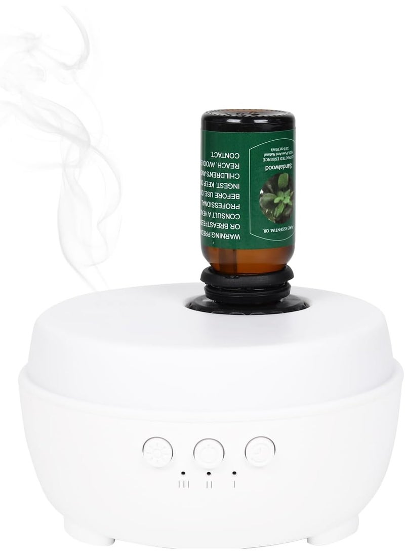 Waterless Essential Oil Diffuser - Three-Speed Mist Mode, 7-Color LED Lights, Compatible with Various Types of Essential Oils - Suitable for bedrooms, Living Rooms-White
