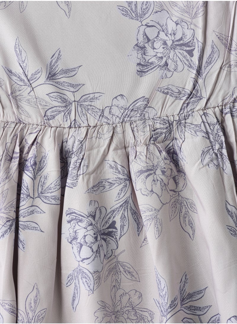 Girls Woven Viscose Floral Dress